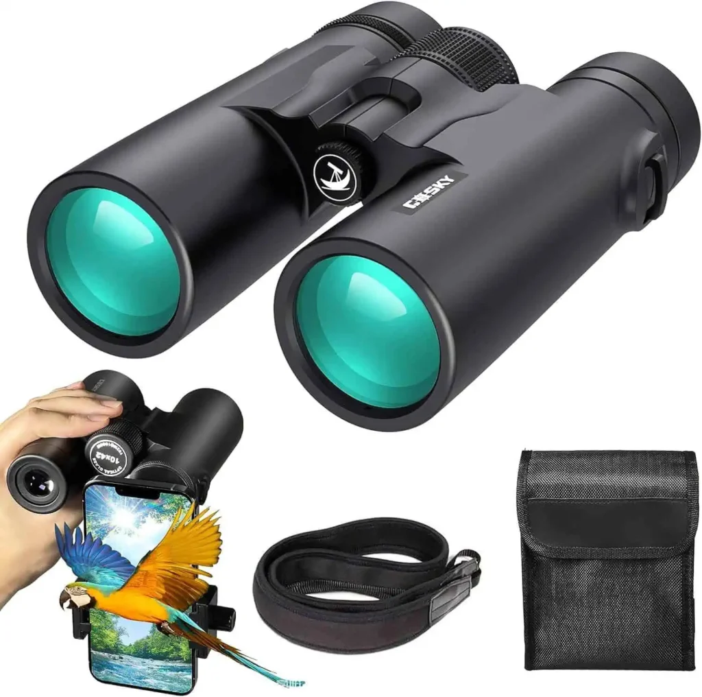 Gosky 10x42 Roof Prism: Compact and lightweight Binoculars Under $100
